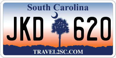 SC license plate JKD620