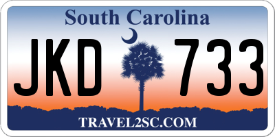 SC license plate JKD733