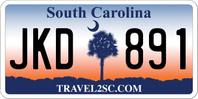 SC license plate JKD891