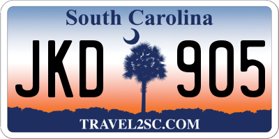 SC license plate JKD905