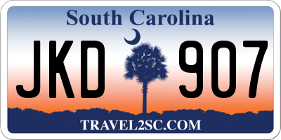 SC license plate JKD907