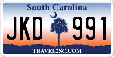 SC license plate JKD991