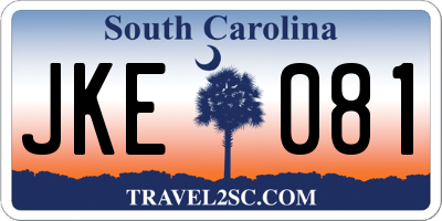 SC license plate JKE081