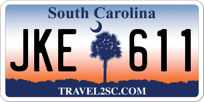 SC license plate JKE611