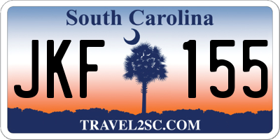 SC license plate JKF155