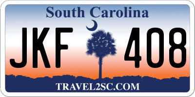 SC license plate JKF408