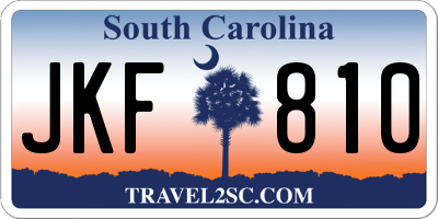 SC license plate JKF810