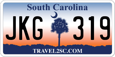 SC license plate JKG319