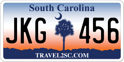 SC license plate JKG456