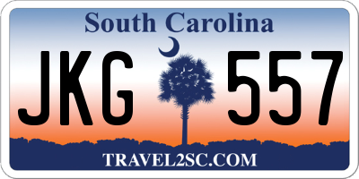 SC license plate JKG557
