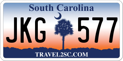 SC license plate JKG577