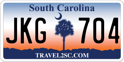 SC license plate JKG704