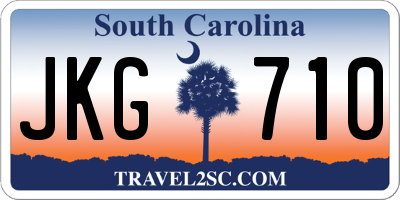 SC license plate JKG710