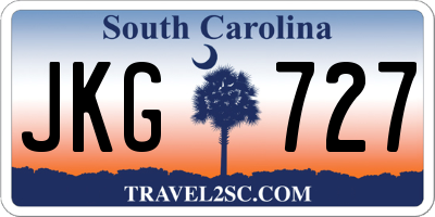 SC license plate JKG727