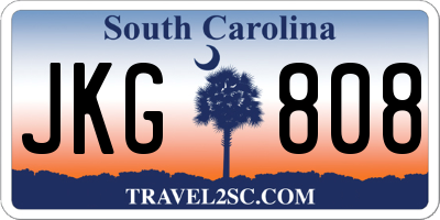 SC license plate JKG808
