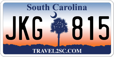 SC license plate JKG815