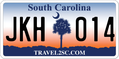 SC license plate JKH014