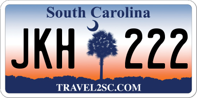 SC license plate JKH222