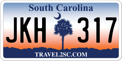 SC license plate JKH317
