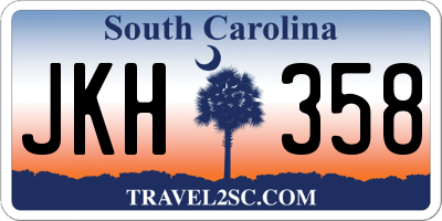 SC license plate JKH358