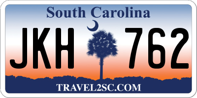 SC license plate JKH762