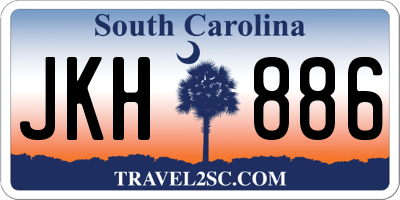 SC license plate JKH886
