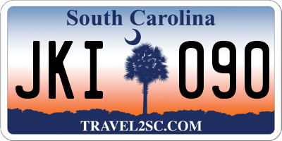 SC license plate JKI090