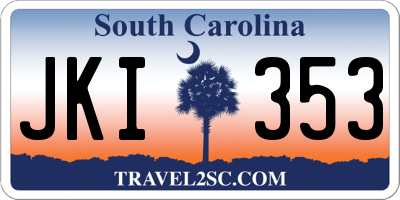 SC license plate JKI353