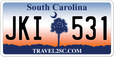 SC license plate JKI531