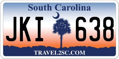 SC license plate JKI638