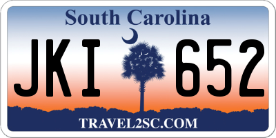 SC license plate JKI652