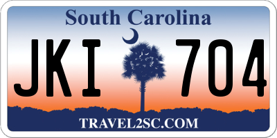 SC license plate JKI704