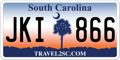 SC license plate JKI866