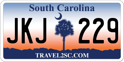 SC license plate JKJ229