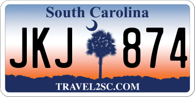 SC license plate JKJ874