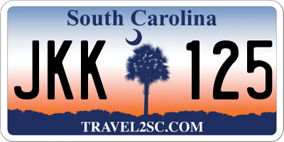SC license plate JKK125
