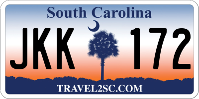 SC license plate JKK172