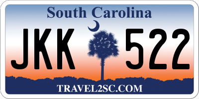 SC license plate JKK522