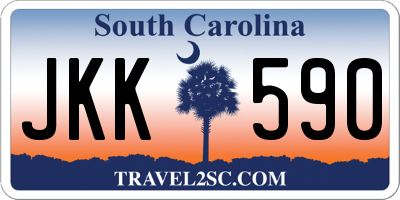 SC license plate JKK590