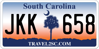 SC license plate JKK658
