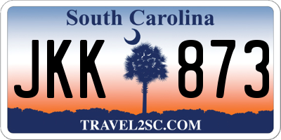 SC license plate JKK873