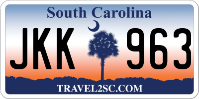 SC license plate JKK963