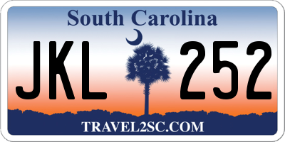 SC license plate JKL252