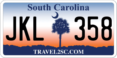 SC license plate JKL358