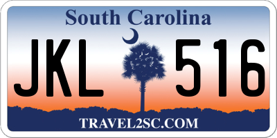 SC license plate JKL516