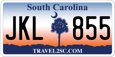 SC license plate JKL855