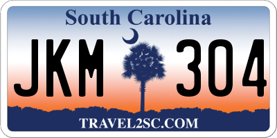 SC license plate JKM304