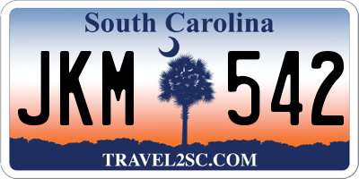 SC license plate JKM542
