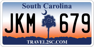 SC license plate JKM679