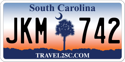 SC license plate JKM742